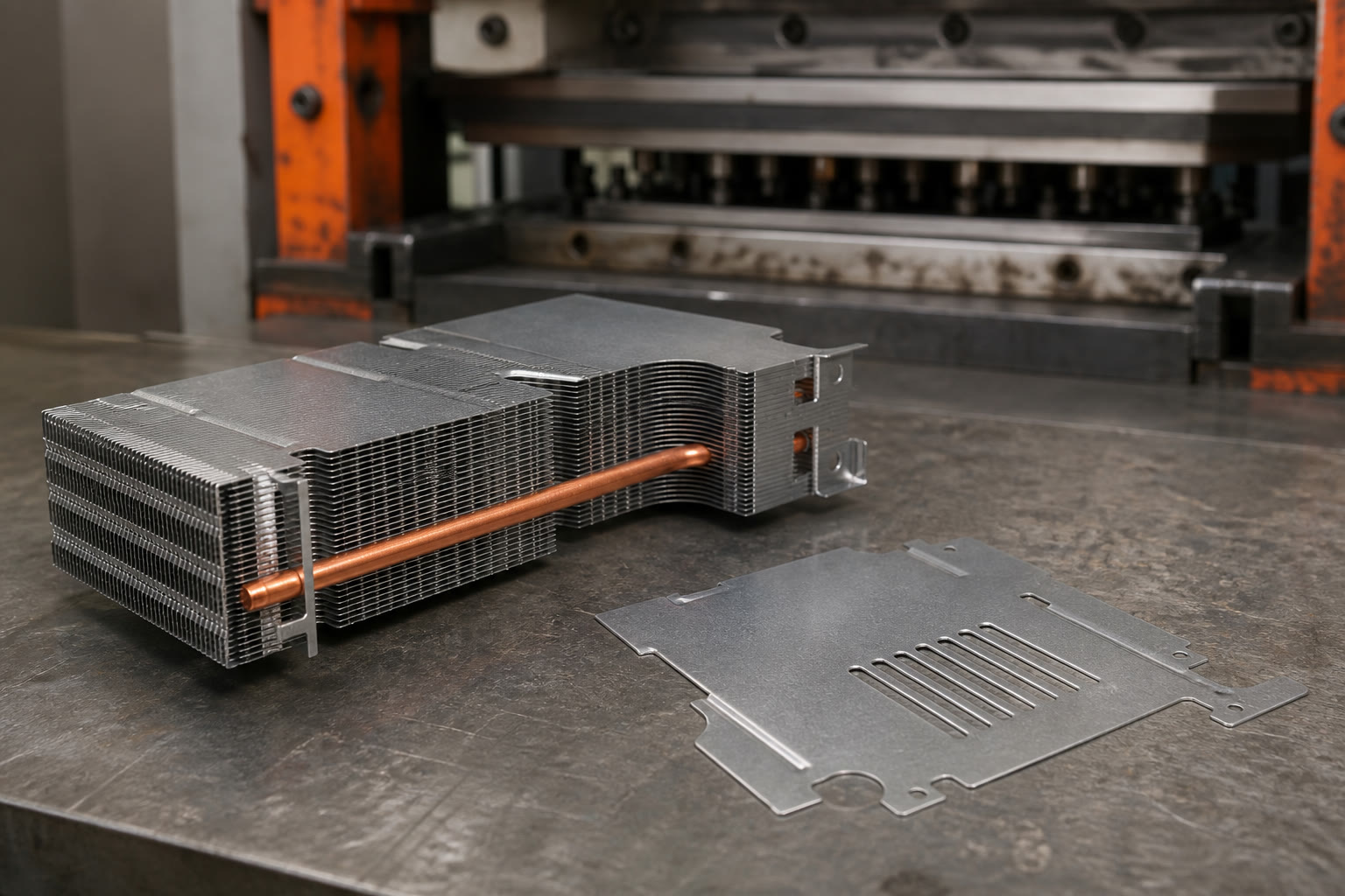Custom Stamped Heat Sink & Folded Fin Manufacturing | HeatsinkMaker
